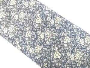 花模様織り出し　名古屋帯